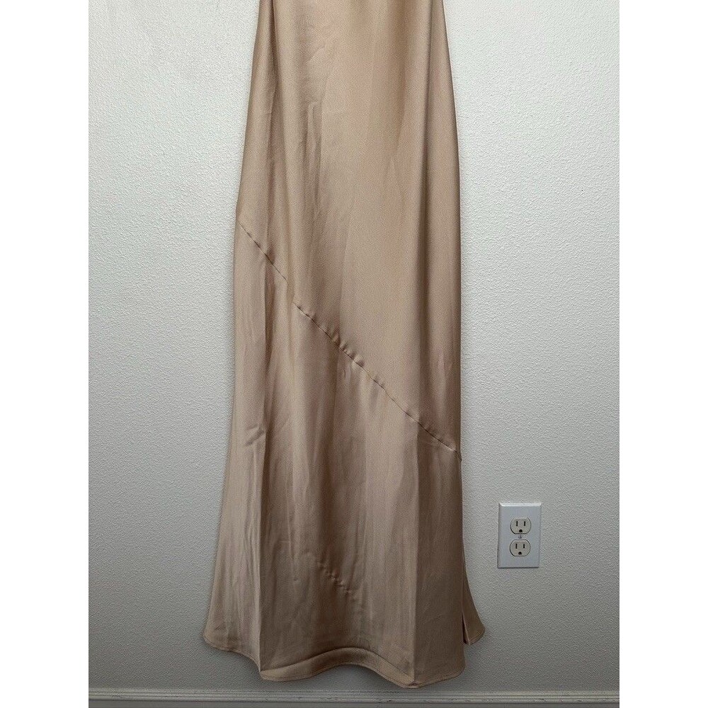 NWT Show Me Your Mumu Tuscany Satin Cowl Neck Slip Dress Champagne Women's Small - Picture 4 of 13